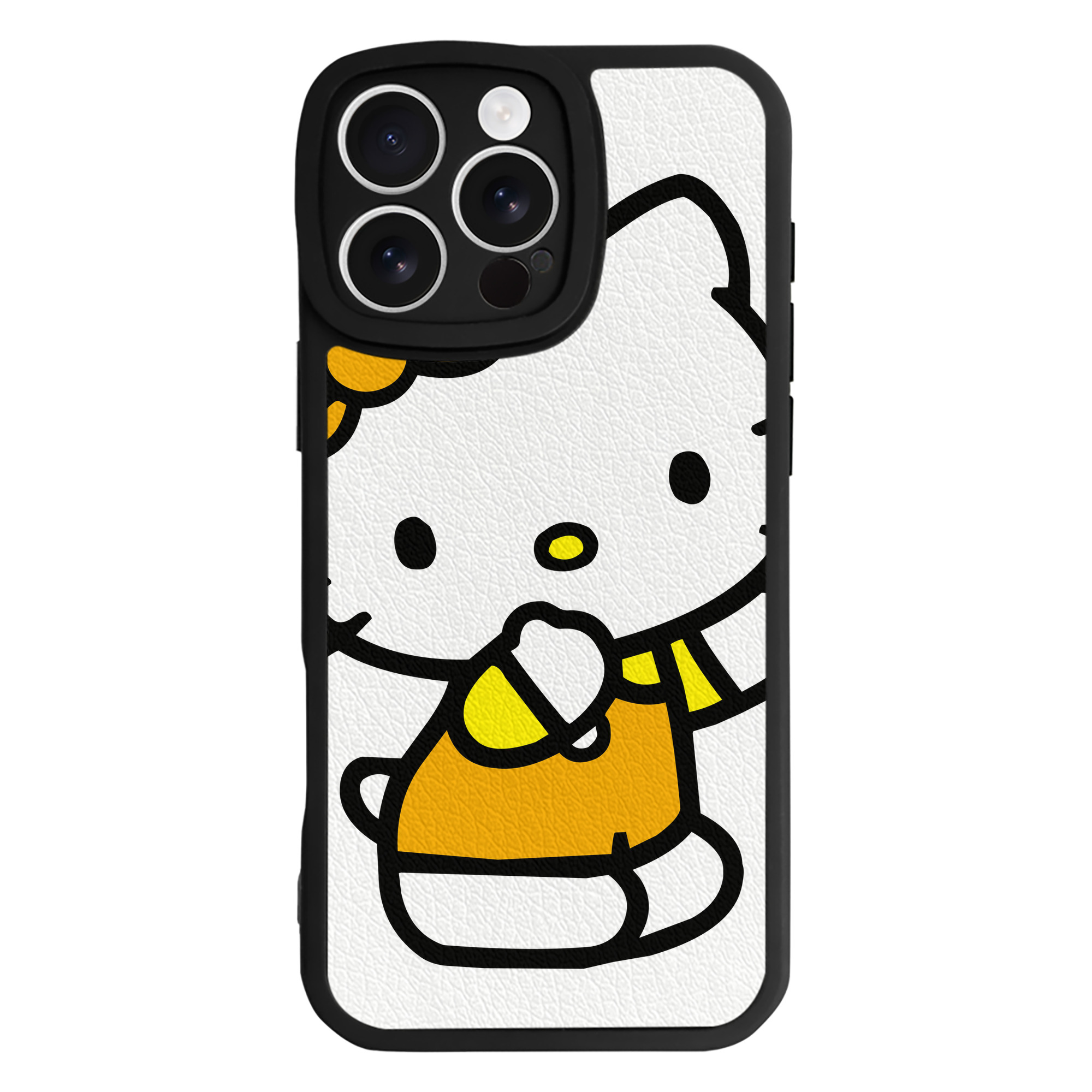 （画像用） Hello Kitty ハローキティ 【iPhone 16シリーズ対応】シリコンスマホケース（レザー調） 材質：シリコン